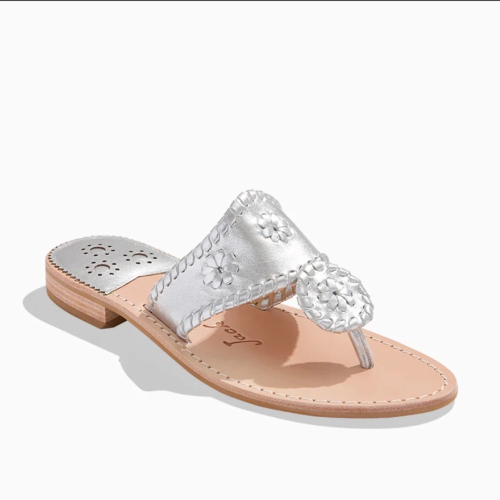Jack Rogers Silver Sandals